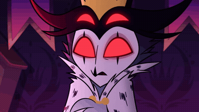 Cartoon Character With Crown And Red Eyes GIF