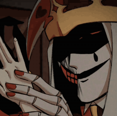 Cartoon Character With Crown Making Peace Sign GIF