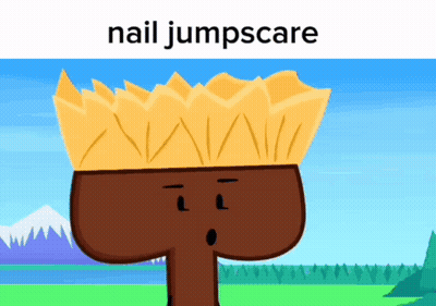 Cartoon Character With Crown Nail Jumpscare GIF