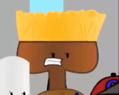 Cartoon Character With Crown Next To Marshmallow And Sword GIF