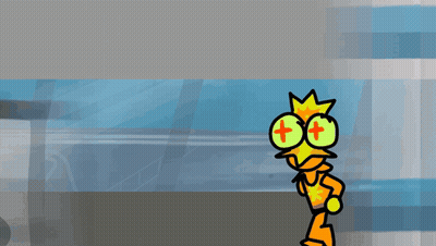 Cartoon Character With Crown Running Saying Jesus GIF