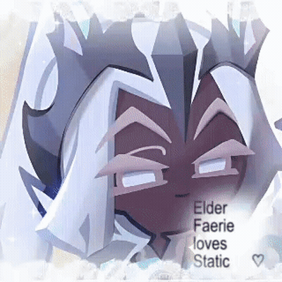 Cartoon Character With Crown Saying Elder Faerie Loves Static GIF