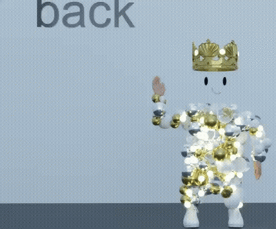 Cartoon Character With Crown Saying The King Is Back GIF