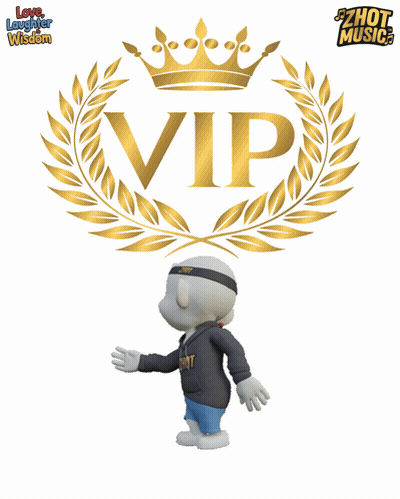 Cartoon Character With Crown Saying VIP GIF