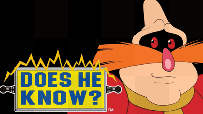 Cartoon Character With Does He Know Sign GIF