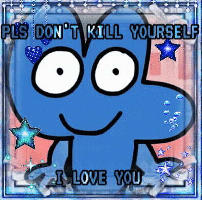Cartoon Character With Don T Kill Yourself Love GIF