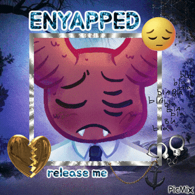 Cartoon Character With Enyapped GIF