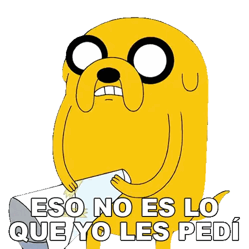 Cartoon Character With Eso No Es Lo Que Yo Les Pedi Sticker