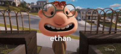 Cartoon Character With Ethan Written on Face