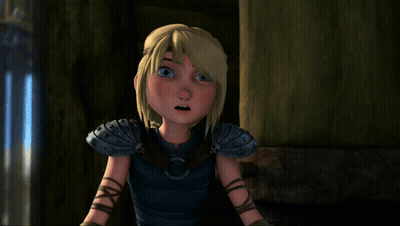 Cartoon Character With Eyes Closed And Blue Top GIF