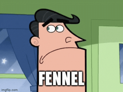 Cartoon Character With Fennel On Chest GIF