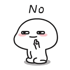 Cartoon Character With Finger In Mouth No Sticker