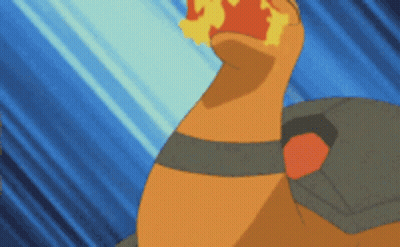 Cartoon Character With Flame on Face