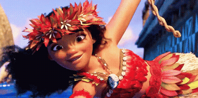 Cartoon Character With Flower Crown And Necklace GIF