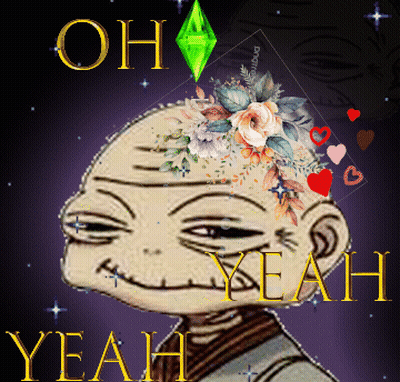 Cartoon Character With Flowers Saying Oh Yeah GIF