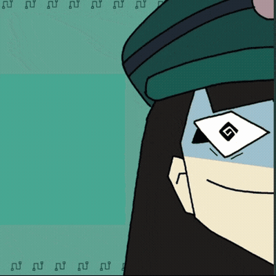 Cartoon Character With G On Eye Smiling GIF