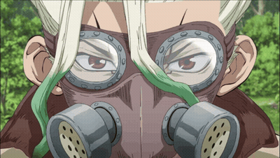 Cartoon Character With Gas Mask And Glasses GIF