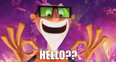Cartoon Character With Glasses And Beard Saying Hello GIF