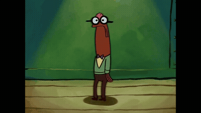 Cartoon Character With Glasses And Bow Tie GIF