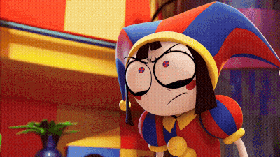 Cartoon Character With Glasses And Colorful Hat GIF