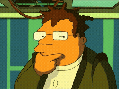 Cartoon Character With Glasses And Dreadlocks Letter O On Collar GIF