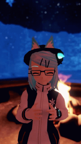 Cartoon Character With Glasses And Hat By Campfire GIF