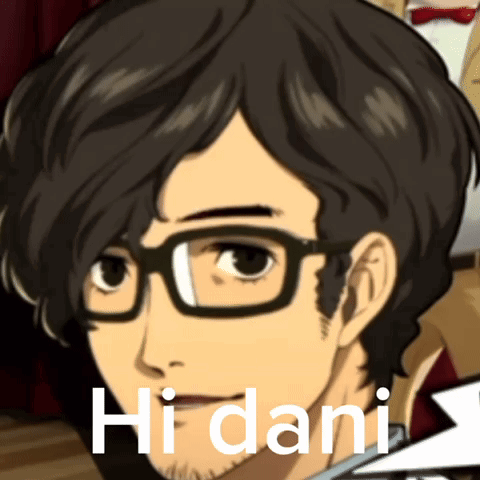 Cartoon Character With Glasses And Hi Dani GIF