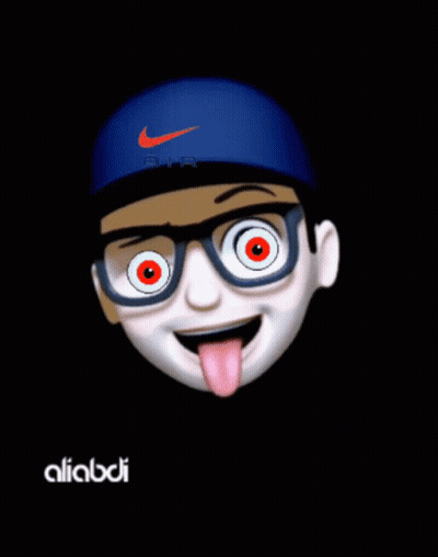 Cartoon Character With Glasses And Nike Hat Sticking Out Tongue GIF