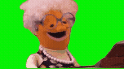 Cartoon Character With Glasses And Pearl Necklace Smiling GIF