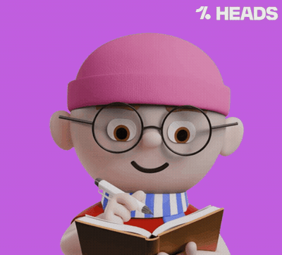 Cartoon Character With Glasses And Pink Hat Holding Notebook And Pen GIF