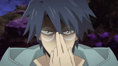 Cartoon Character With Glasses Covering Nose GIF