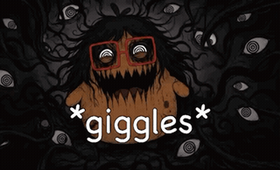 Cartoon Character With Glasses Giggles