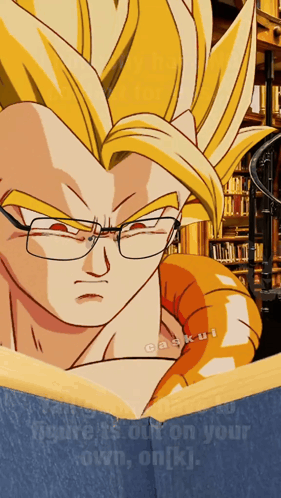 Cartoon Character With Glasses Reading Fighter Is All On Your Own GIF