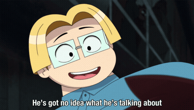 Cartoon Character With Glasses Saying No Idea GIF