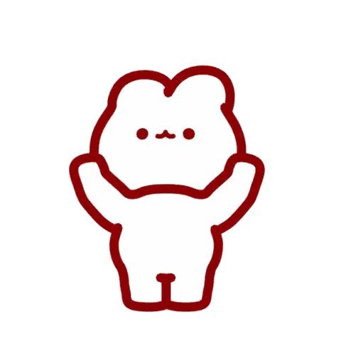 Cartoon Character With Glasses Thanks Sticker