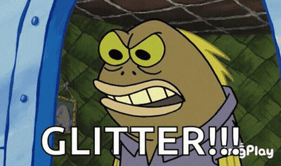 Cartoon Character With Glitter GIF