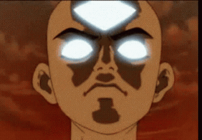 Cartoon Character With Glowing Eyes And Beard GIF