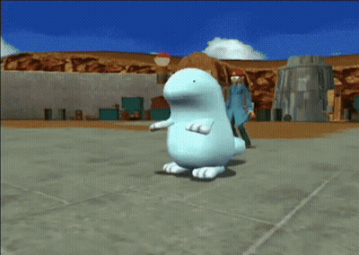 Cartoon Character With Glowing N On Head GIF