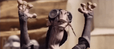 Cartoon Character With Goggles Close Up GIF