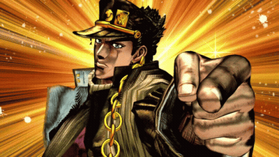 Cartoon Character With Gold Chain Pointing At Camera GIF