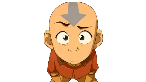Cartoon Character With Gray Arrow Pointing To Head Sticker