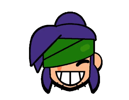 Cartoon Character With Green Bandana Sticker