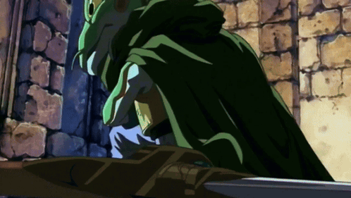 Cartoon Character With Green Cape GIF