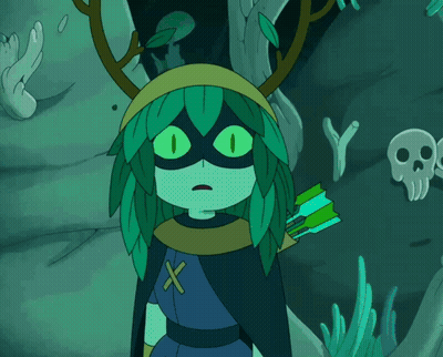 Cartoon Character With Green Eyes And X GIF