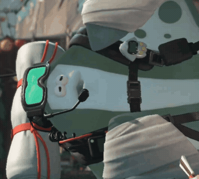 Cartoon Character With Green Goggles and Microphone