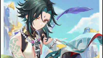 Cartoon Character With Green Hair And Yellow Eyes GIF