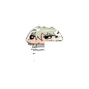 Cartoon Character With Green Hair Flying Sticker