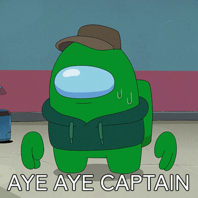 Cartoon Character With Green Hair Sitting At Desk Mouth Open GIF