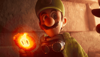 Cartoon Character With Green Hat And Goggles Holding Fire GIF