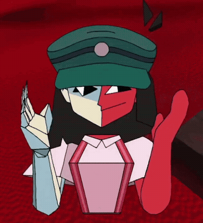 Cartoon Character With Green Hat And Red Glove GIF
